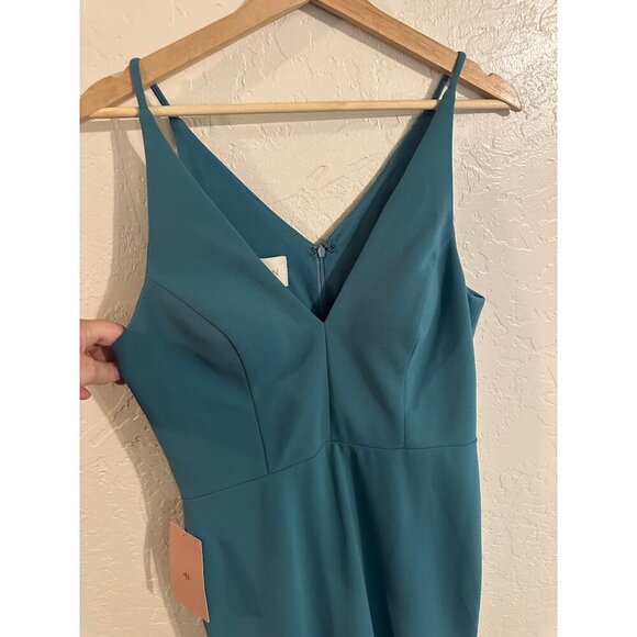 NWT BHLDN Turquoise Jones V Neck Maxi Gown - Picture 4 of 13